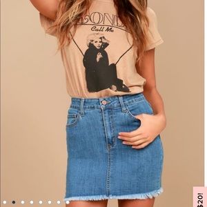 Lulus Jean Skirt